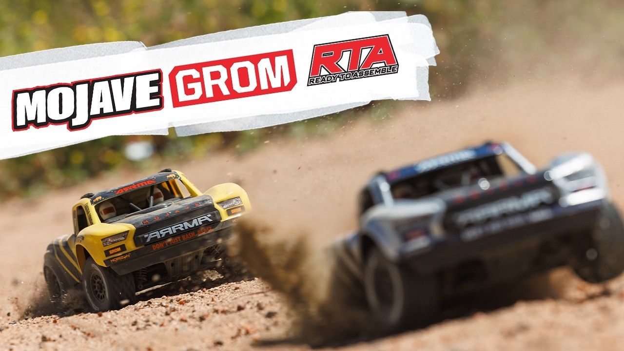 1/16 MOJAVE GROM 4X4 RTA KIT Brushed Desert Truck (Battery &amp; Charger Included), Clear/Black