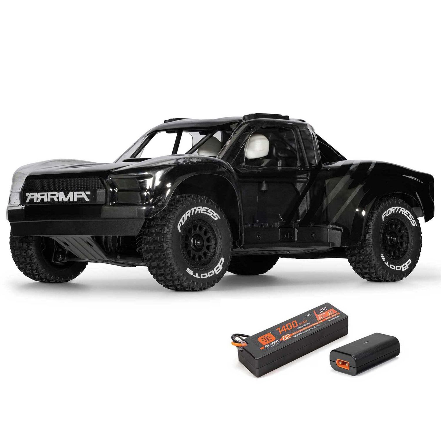 1/16 MOJAVE GROM 4X4 RTA KIT Brushed Desert Truck (Battery &amp; Charger Included), Clear/Black