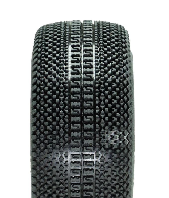 V3 SSLW - White Dish Wheels (4) DIALED-RC V3 Super Soft Long Wear 1/8 Buggy Tire Combo With Inserts and White Cobra Dish Wheels (Unglued)