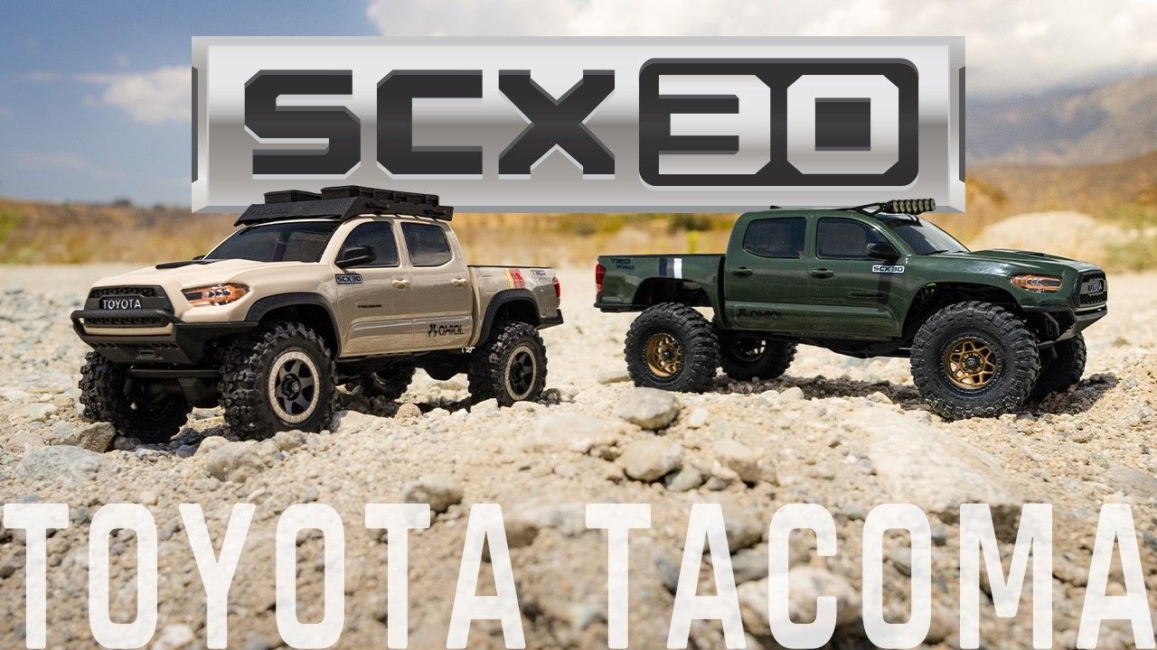 1/30 SCX30 Toyota Tacoma 4X4 RTR Brushed Rock Crawler (Battery &amp; Charger Included), Overland Edition