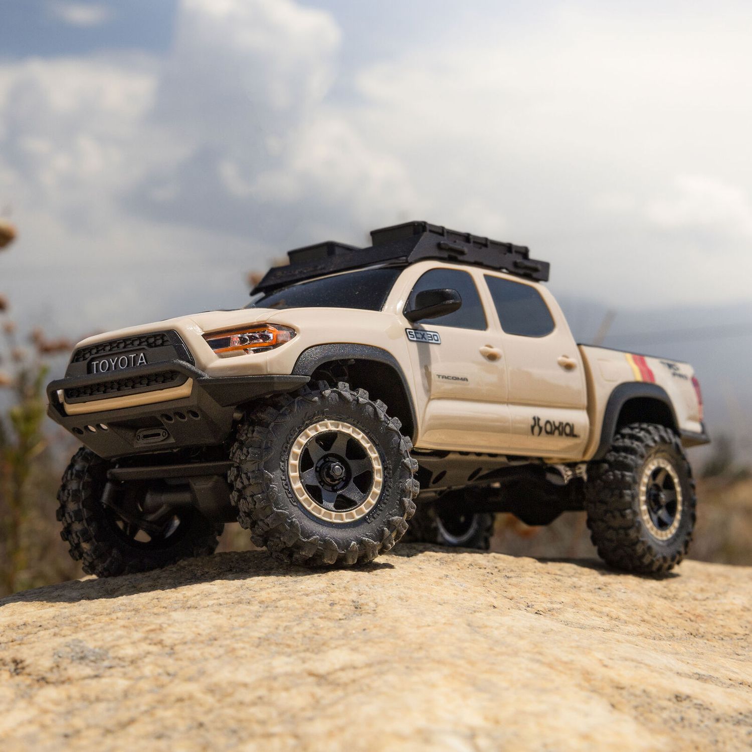 1/30 SCX30 Toyota Tacoma 4X4 RTR Brushed Rock Crawler (Battery &amp; Charger Included), Overland Edition