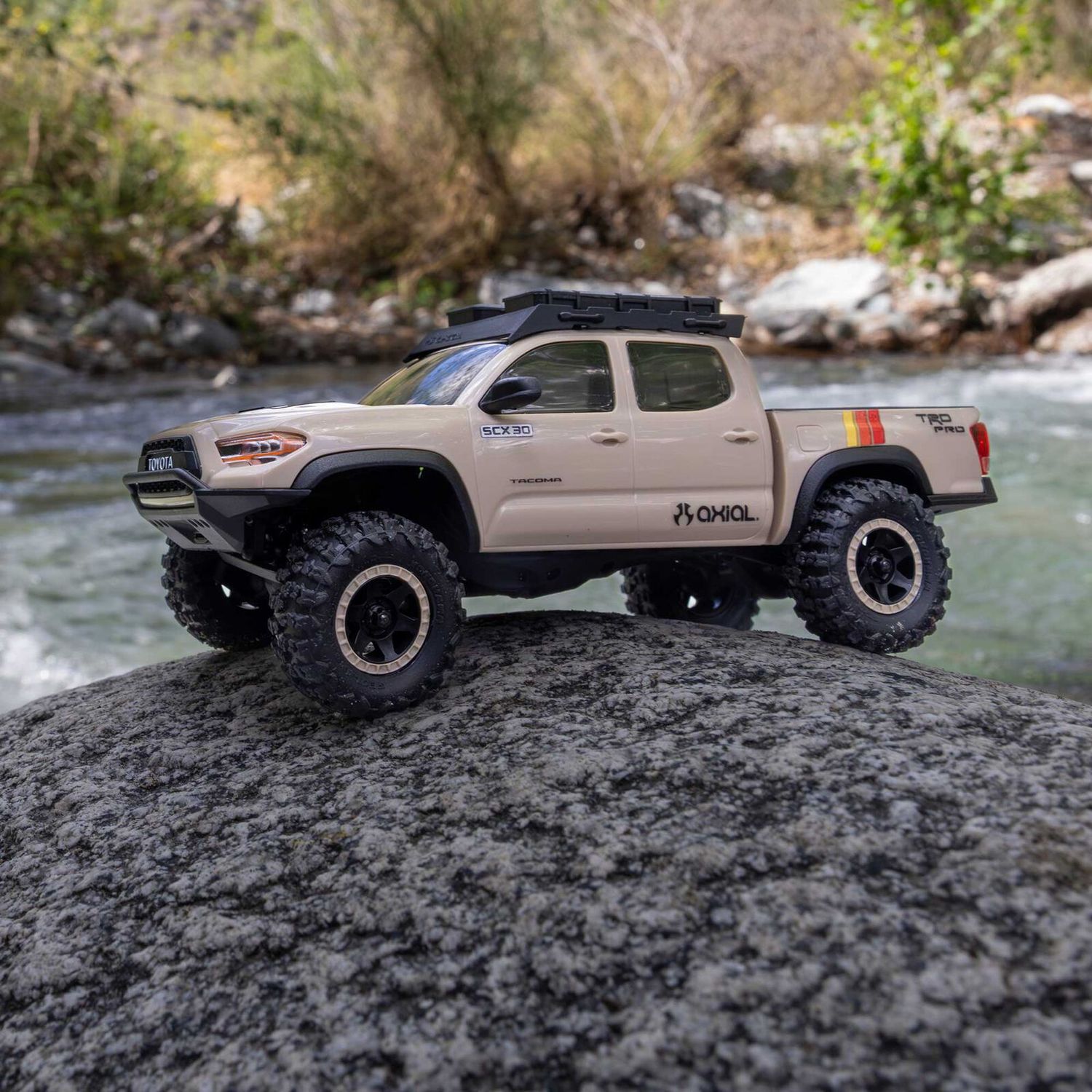 1/30 SCX30 Toyota Tacoma 4X4 RTR Brushed Rock Crawler (Battery &amp; Charger Included), Overland Edition