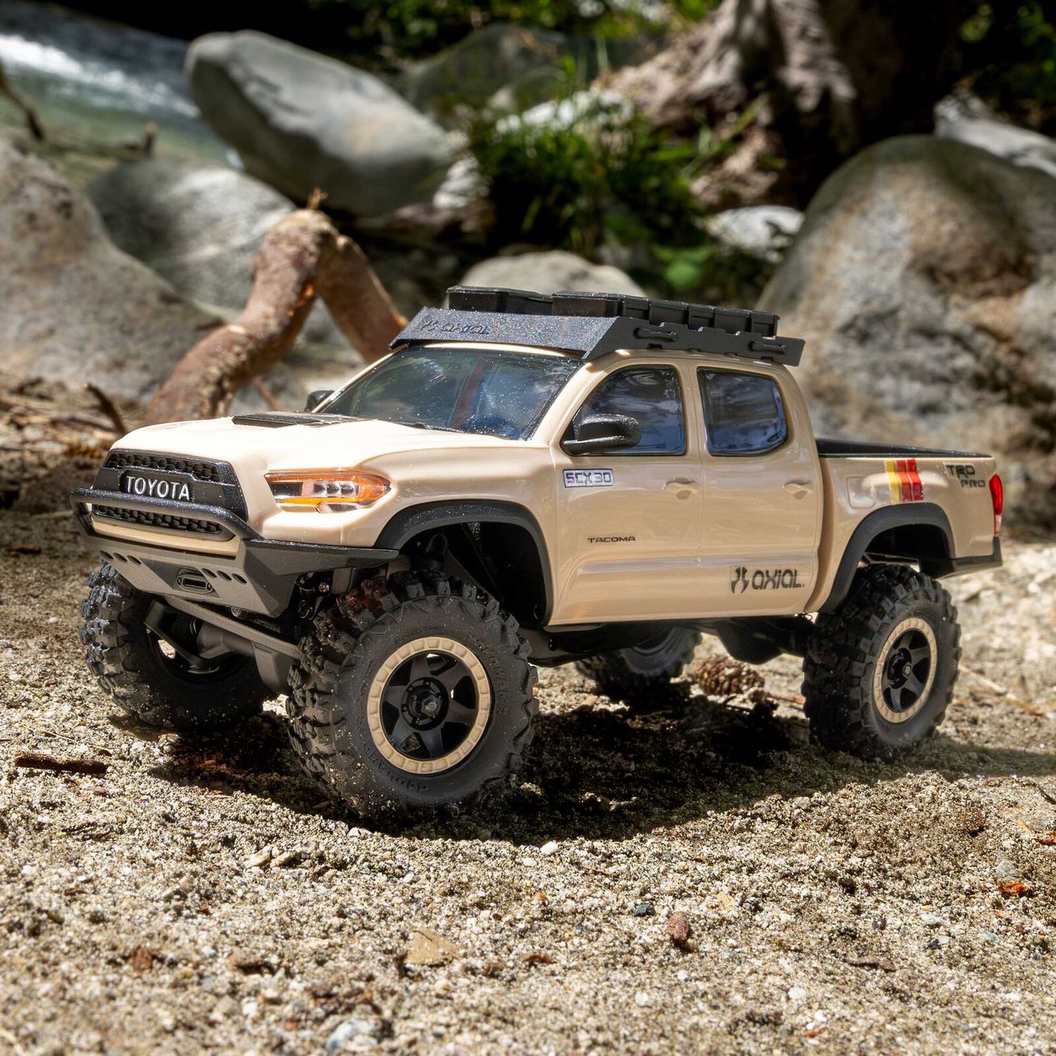 1/30 SCX30 Toyota Tacoma 4X4 RTR Brushed Rock Crawler (Battery &amp; Charger Included), Overland Edition