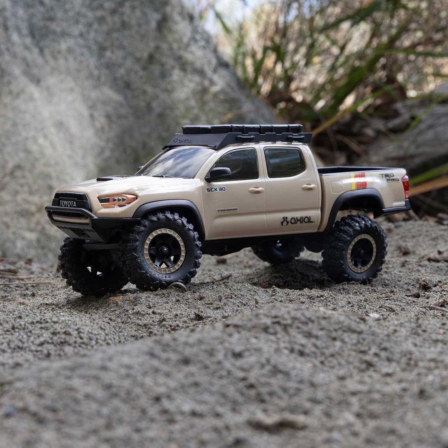 1/30 SCX30 Toyota Tacoma 4X4 RTR Brushed Rock Crawler (Battery &amp; Charger Included), Overland Edition