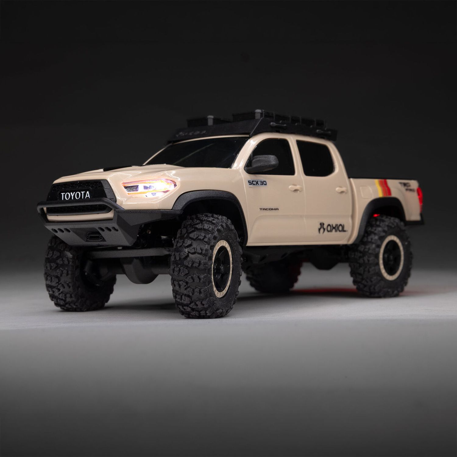 1/30 SCX30 Toyota Tacoma 4X4 RTR Brushed Rock Crawler (Battery &amp; Charger Included), Overland Edition