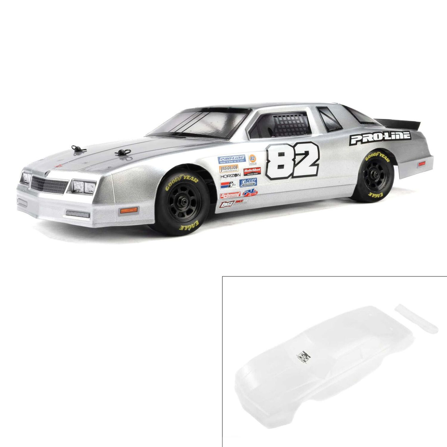 Pro-Line Racing 1/12 Pre-Cut 1986 Chevy Monte Carlo Clear Body: Losi NASCAR® Race Car