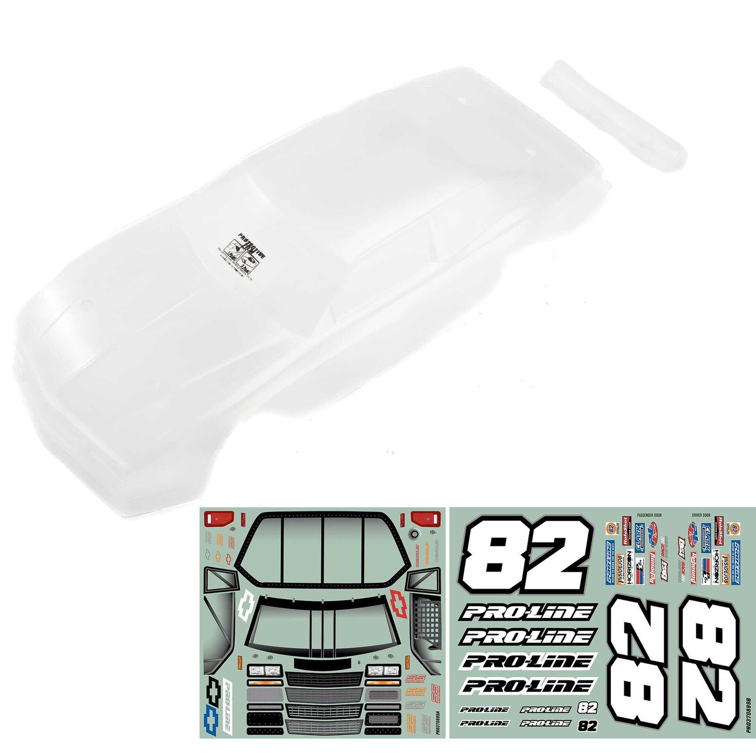 Pro-Line Racing 1/12 Pre-Cut 1986 Chevy Monte Carlo Clear Body: Losi NASCAR® Race Car