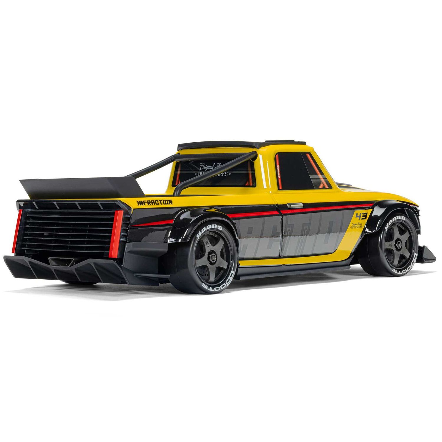 1/12 INFRACTION GROM 3S 4X4 RTR Brushless All-Road Street Bash (Battery &amp; Charger Included), Yellow/Black