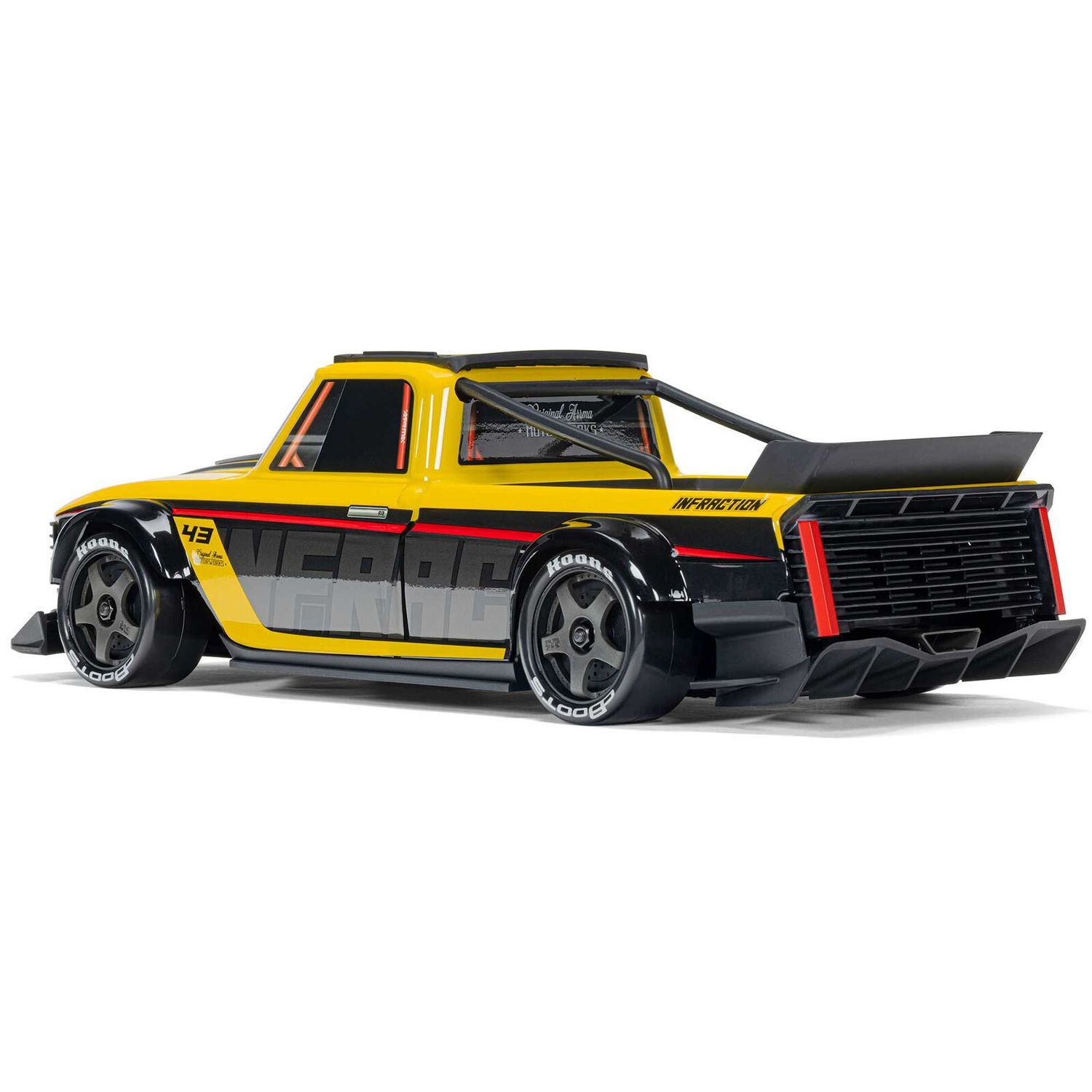 1/12 INFRACTION GROM 3S 4X4 RTR Brushless All-Road Street Bash (Battery &amp; Charger Included), Yellow/Black
