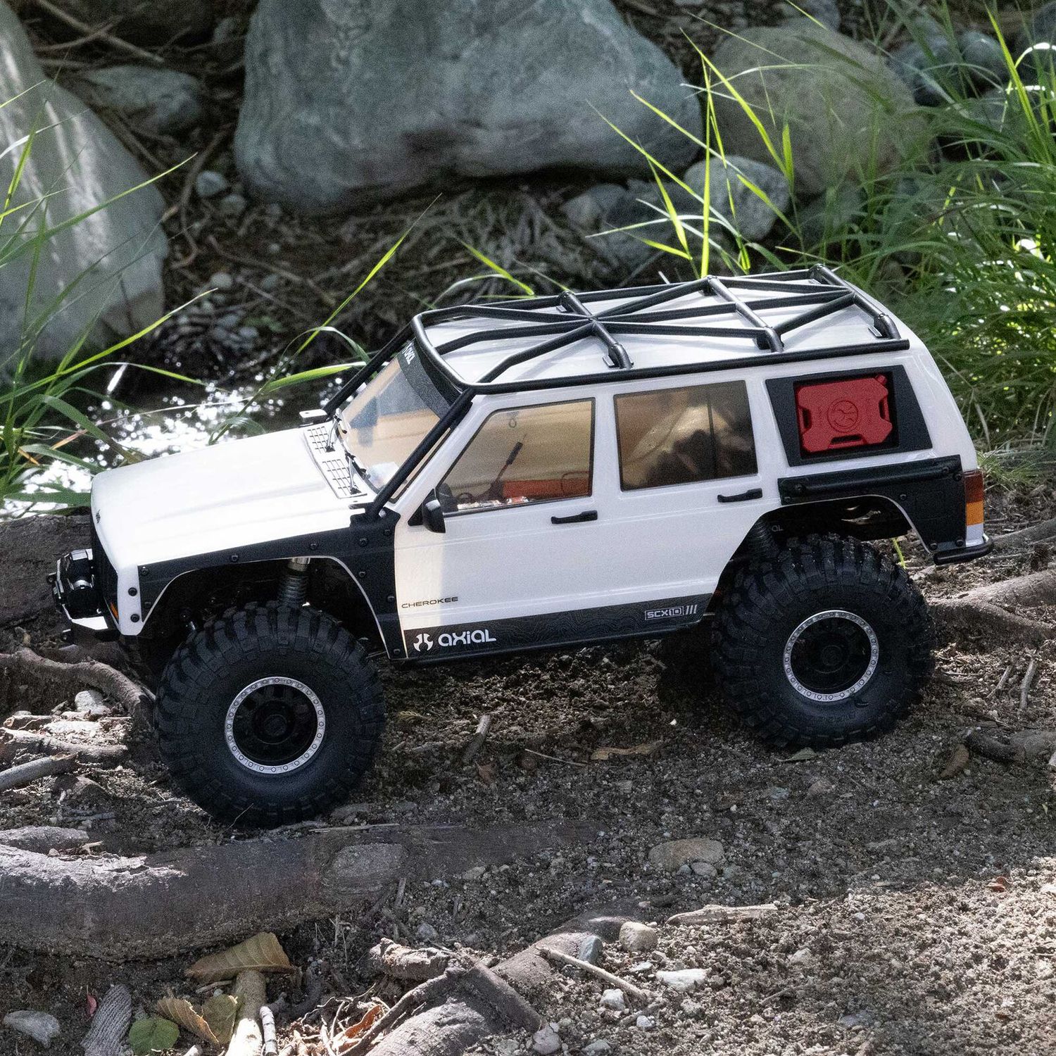 1/10 SCX10 III Jeep Cherokee XJ 4X4 RTR Brushed Rock Crawler, White
