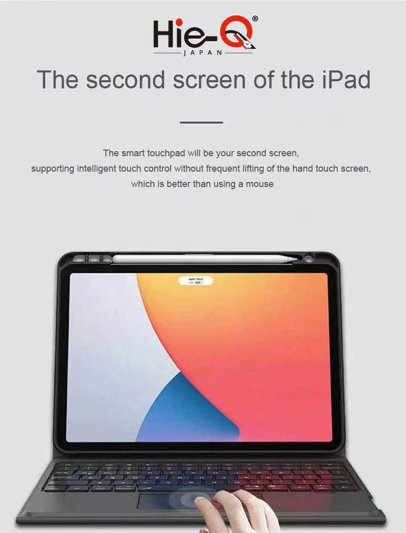 HIEQ Smart Keyboard Case with Mousepad for 10.2-inch iPad