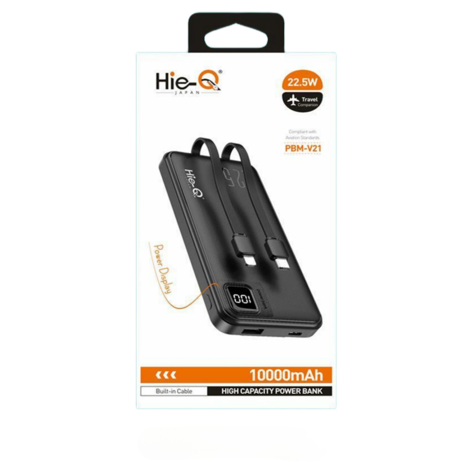 HIEQ PBM-V21 Power Bank | 10000mAh Long-Lasting Battery | 22.5W Super Fast Charge | Power Display | High Capacity Power Bank