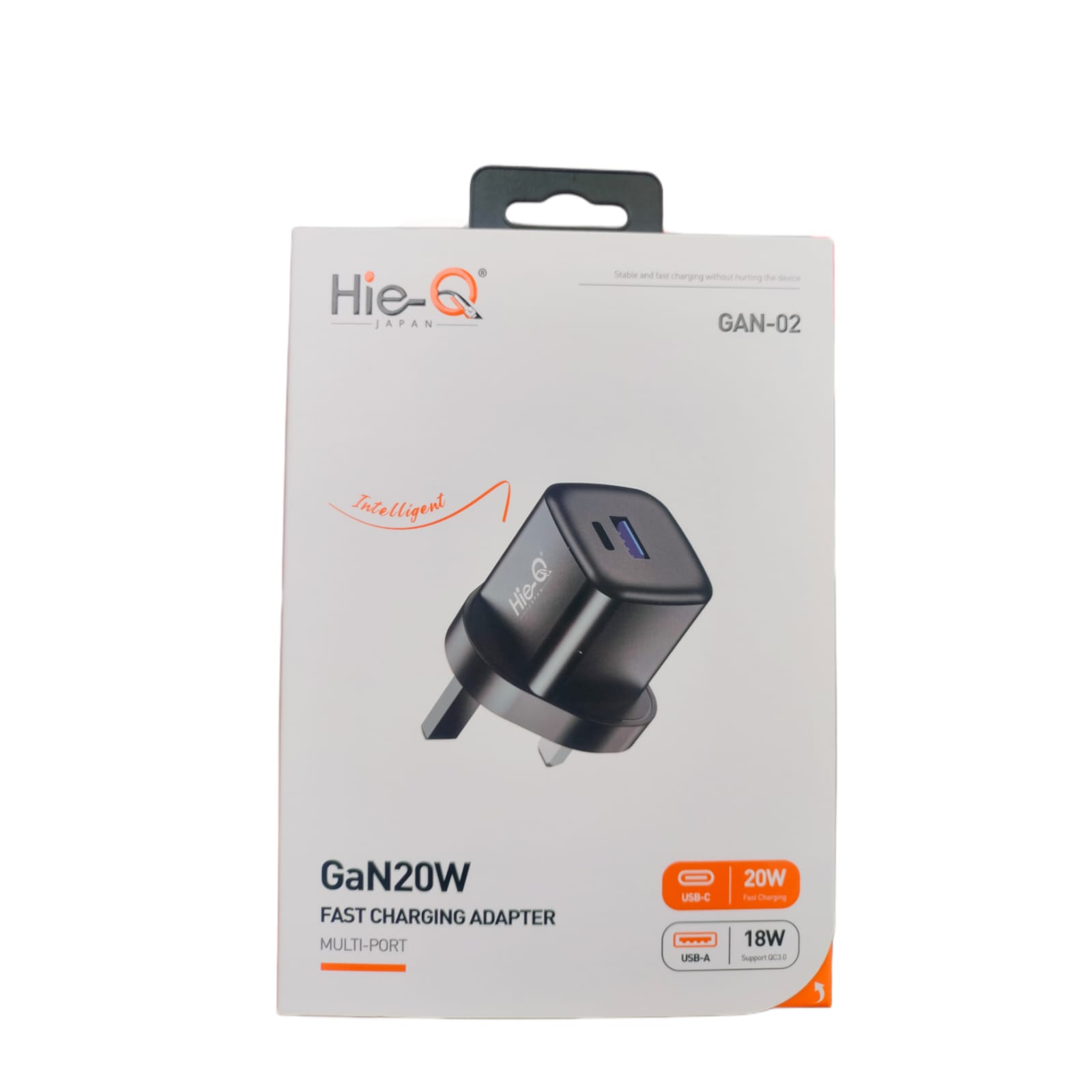 HIEQ GAN-02 Fast Charging Adapter – Multi-Port, 18W QC3.0 Support | Ultra-Fast Charging for Multiple Devices