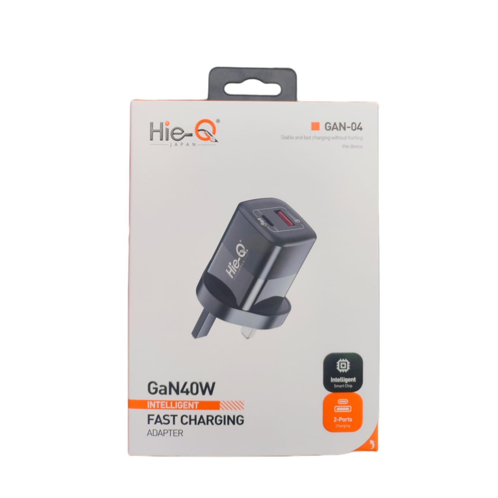 HIEQ GAN-04 Fast Charging Adapter – 4 Multi-Port, 18W QC3.0 Support | Ultra-Fast Charging for Multiple Devices