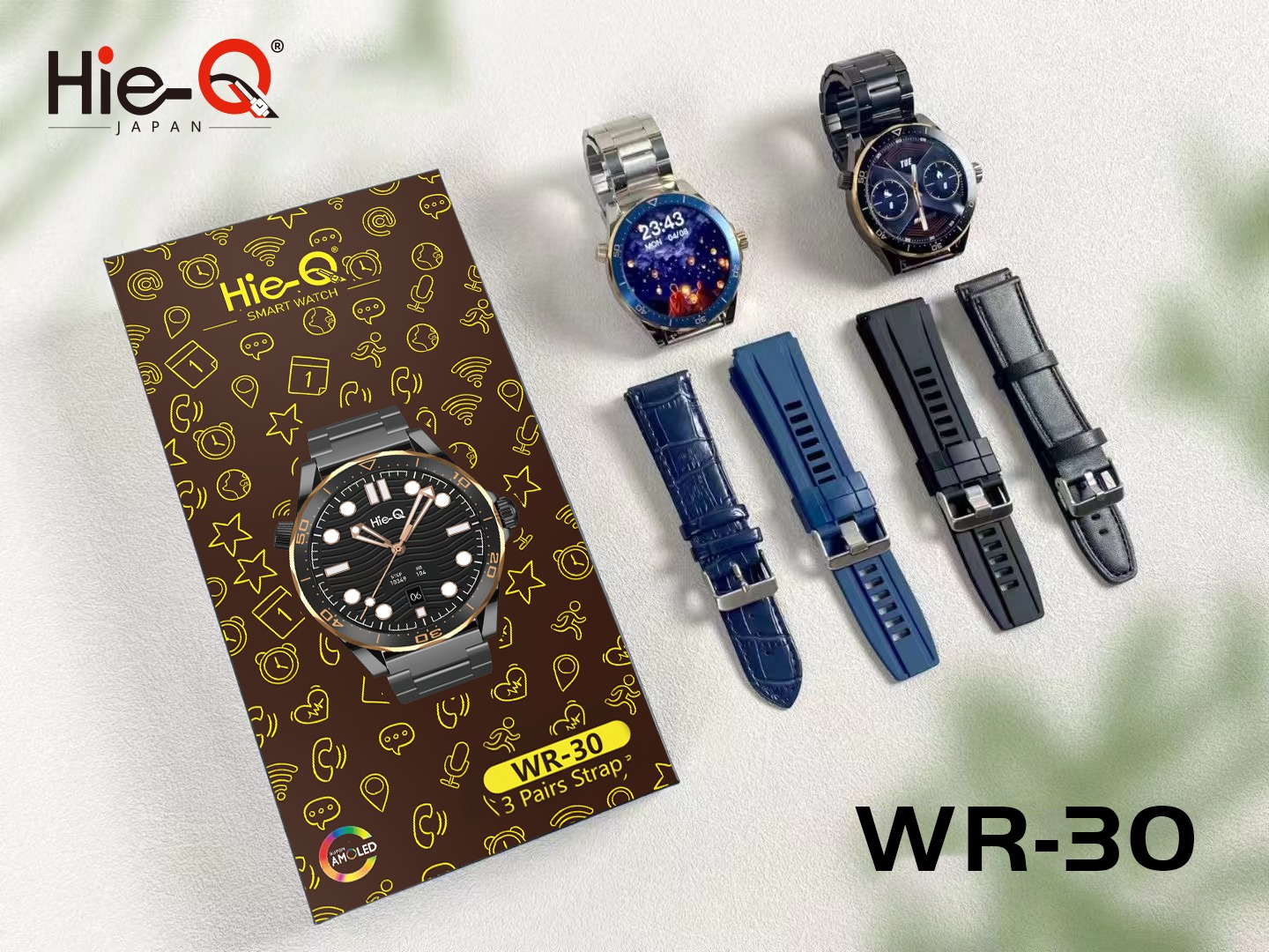 HIE-Q WR-30 Smart Watch | Bluetooth Calling | AI Voice Assistant | Heart Rate & Sleep Tracker | Waterproof IP68 | Fitness Tracker | Long-Lasting Battery