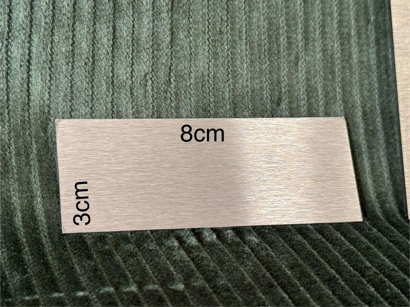 Firmenschild Namensschild Edelstahl 8x3cm Gravur