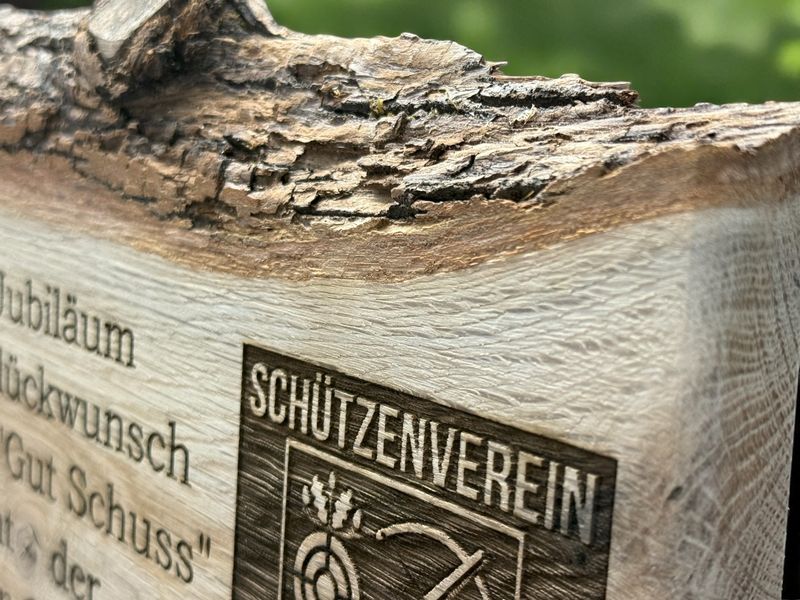 Holzschild Tafel aus Eichenbohle inkl. Gravur