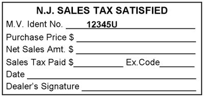 NJ SALES TAX SATISFIED STAMP