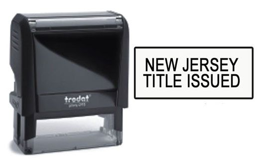 NJ TITLE ISSUED SELF INKING STAMP