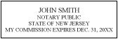 NEW JERSEY Notary Stamp