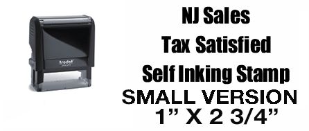 NJ SALES TAX SATISFIED STAMP - SMALL VERSION