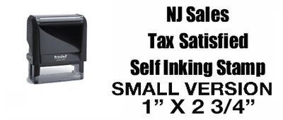 NJ SALES TAX SATISFIED STAMP - SMALL VERSION