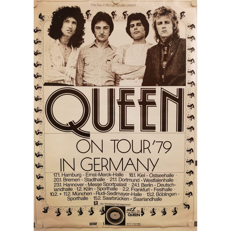 Queen on Tour'79 (u.a. 17.01.1979 | A1 Konzertposter | Hamburg Ernst-Merck-Halle)