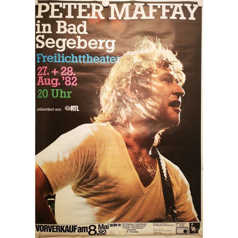 Peter Maffay (u.a. 27.08.1982 | A1 Konzertposter | Bad Segeberg Fleilichttheater)