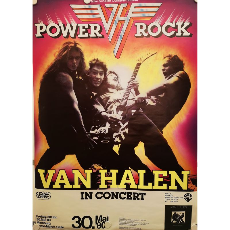 Van Halen in Concert (30.05.1980 | A1 Konzertposter | Hamburg Ernst-Merck-Halle)