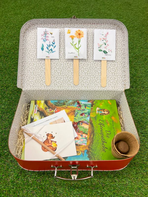 Buchkoffer – Die Elfenapotheke | Geschenkset für kleine Abenteurer und Naturfreunde