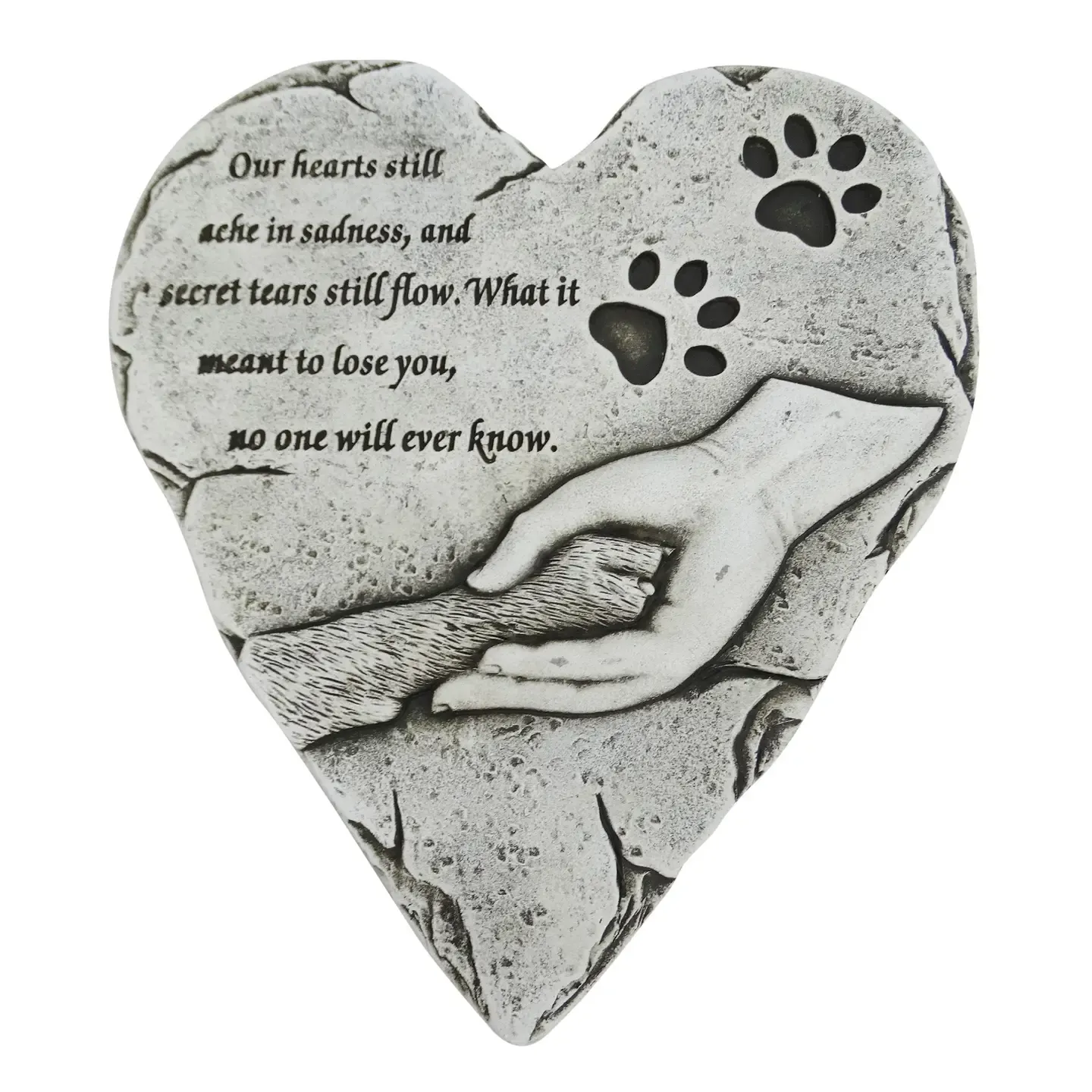 Paw in Hand Pet Memorial Stepping Stone