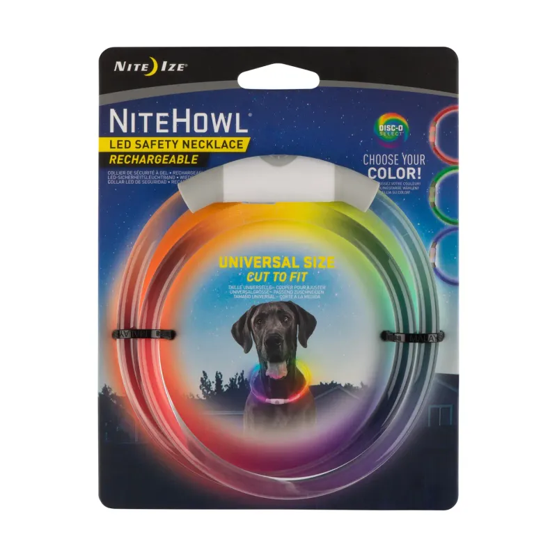Nite Ize Nitehowl Rechargeable Led Safety Necklace-Disco