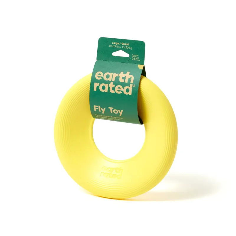 Earth Rated Tpe Flyer Dog Toy, Large Yellow