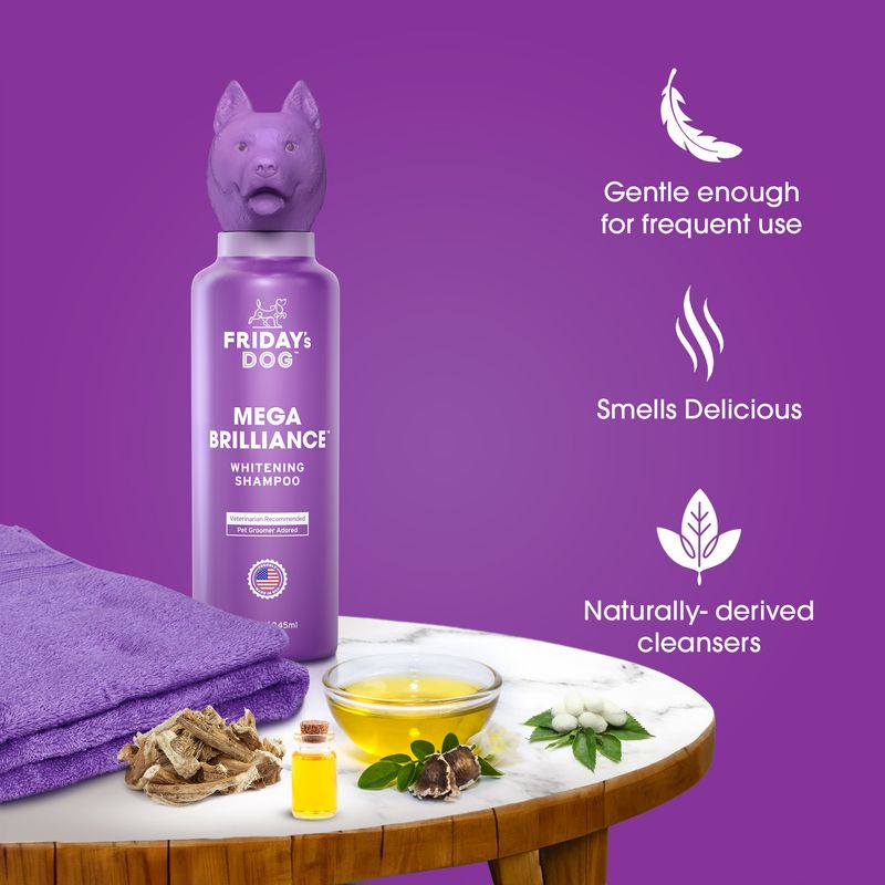 Friday’s Dog Mega Brilliance Fur Whitening & Brightening Dog Shampoo 12fl Oz