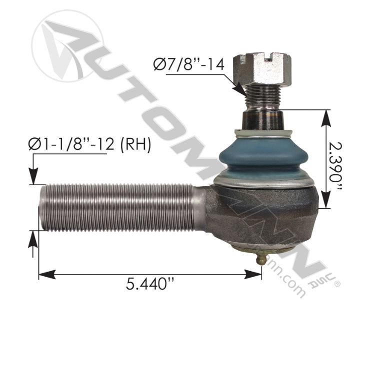 Tie Rod End for Freightliner Cascadia P3 (2008 - 2018) International ( Prostar, LT Serie) Volvo VNL 670 Gen 2 ( 2004 - 2018) Peterbilt 579( 2022) / 462.ES423R