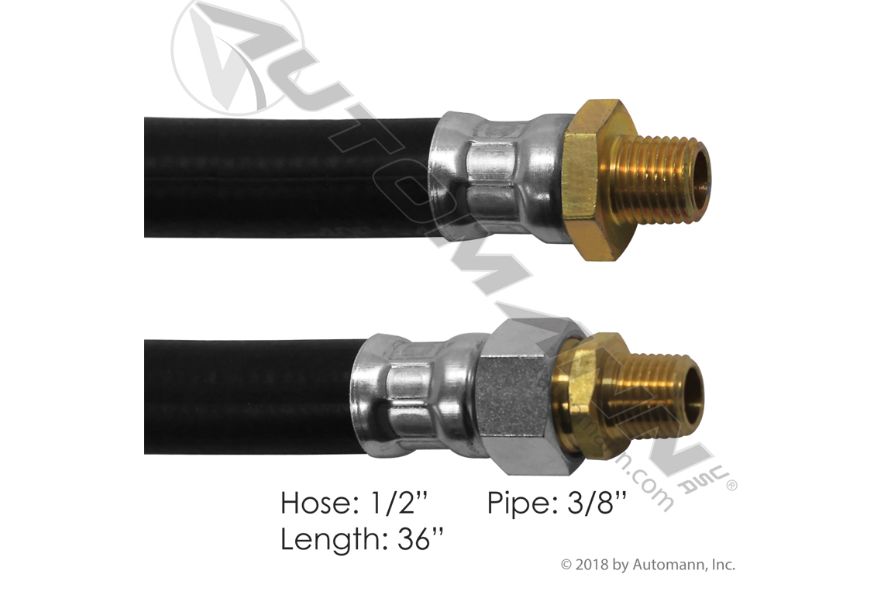 AIR HOSE ASSEMBLY  1/2 x 3/8 36 INCH / 177.7836