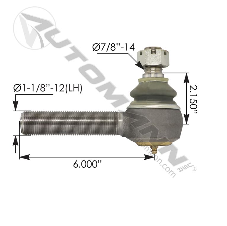Tie Rod End For Mack / Volvo, Freightliner Cascadia P3 (2008-2018) kenworth T660, Peterbilt 379 and 579 2022 / 462.ES9001L