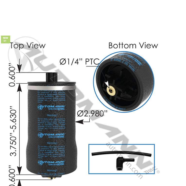 Air Spring Cabin For Kenworth T600,0T660, T800, W900, T400, T450  /  ABZ70-7001
