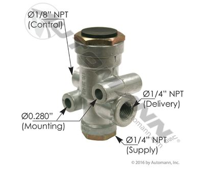 TR3 Type Inversion Valve Opens At 25PSI - Exhaust Opens At 40PSI / 281459 / 20QE2123R