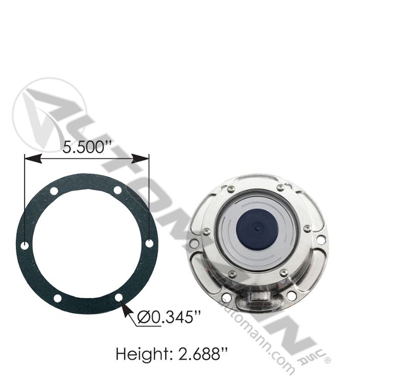 Hub Cap w/o Side Fill Plug / 340-4009 / 180.10629