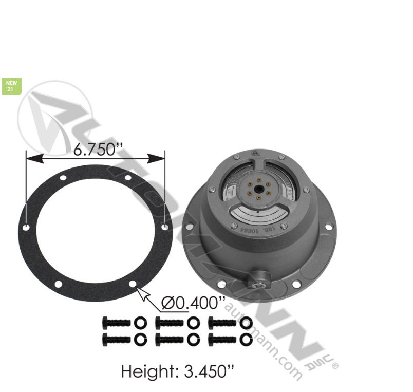 Hub Cap PSI - Hendrickson  TP/WP Axles and HP Axles  w/ Oil - 343-4372 / 31439-00 - K Version