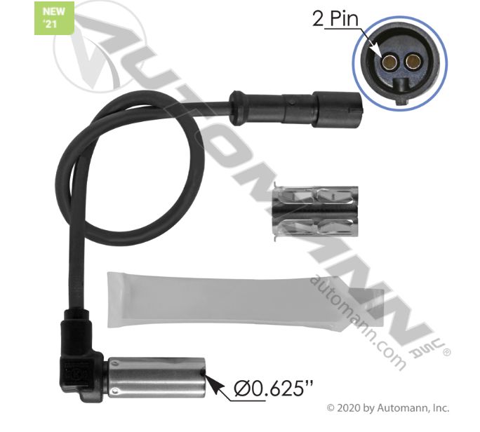 ABS sensor WS24 Type, 90 Degree - 2 pin connector 300083/ 801544 / BW801544