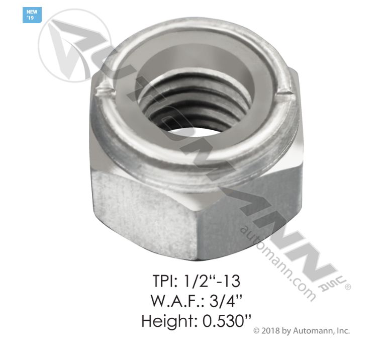 Elastic Stop Nut 1/2in-13 GR C / 17700010 E16468