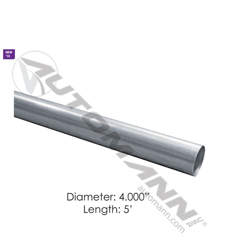 Straight Tubing 4in X 5ft Aluminized / 24P40060 / 562.U7140-5A