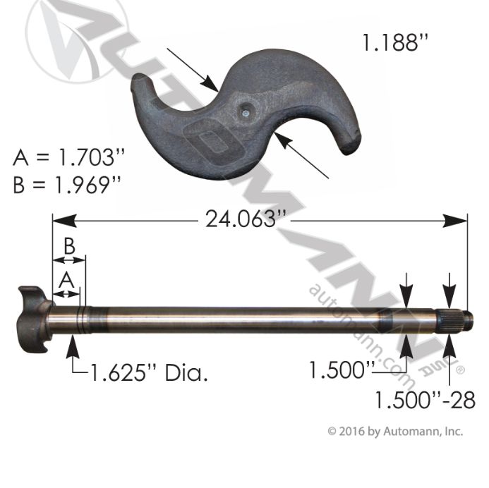 S-Camshaft - LH - Meritor / 2210E6869