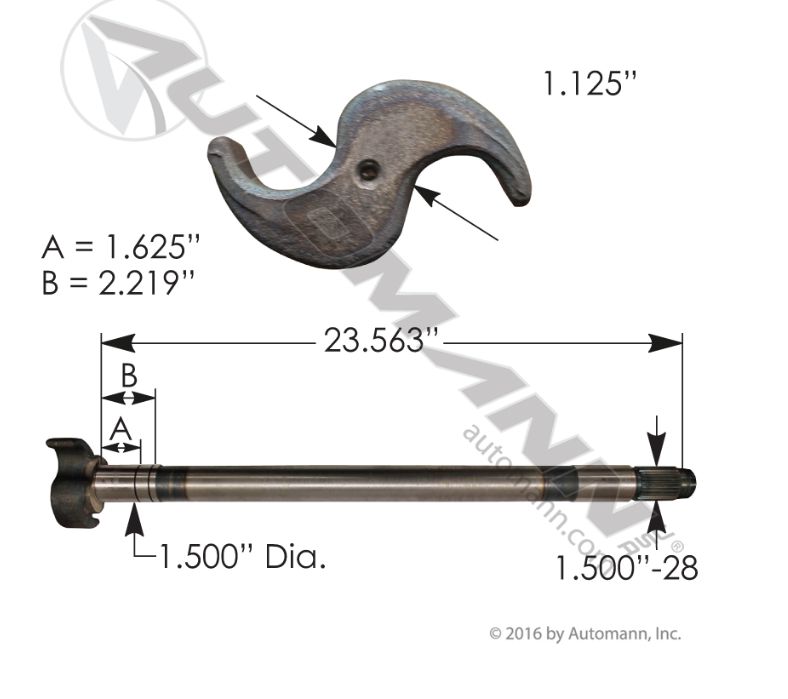 S-Camshaft - LH - Meritor / R607183