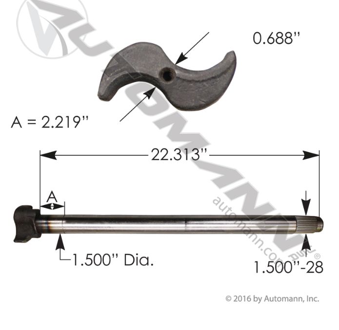 S-Camshaft - RH -Spicer - P/ N E-10924