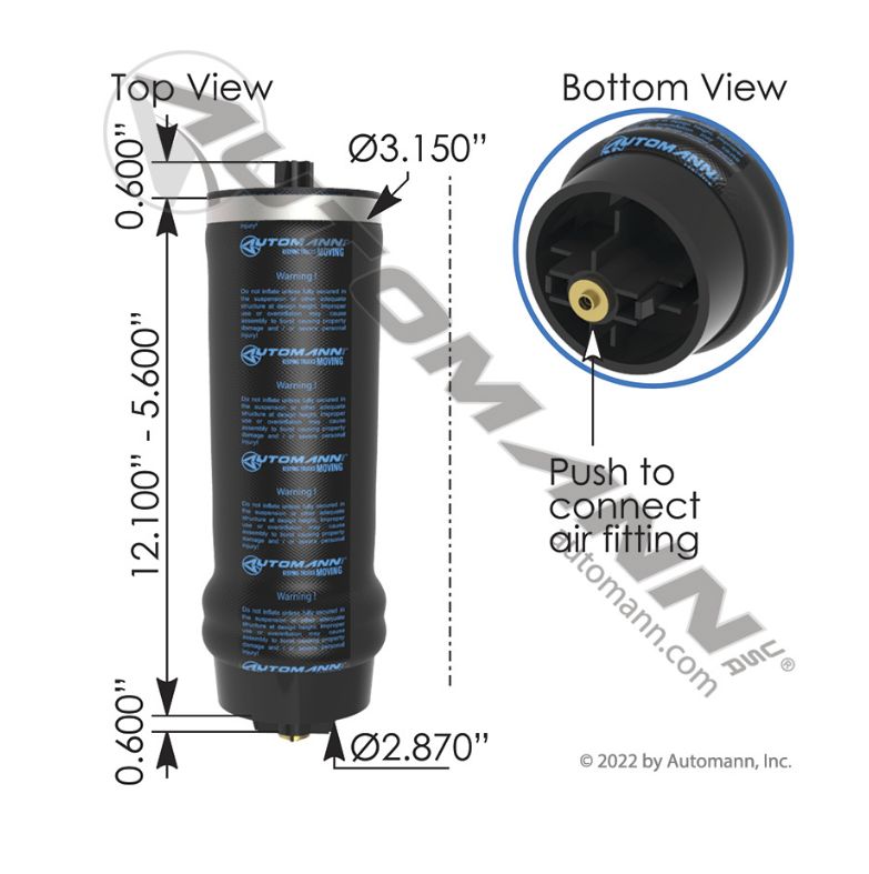Air Spring Cabin / 7215 / 68161 / 1852651000 / Airbag