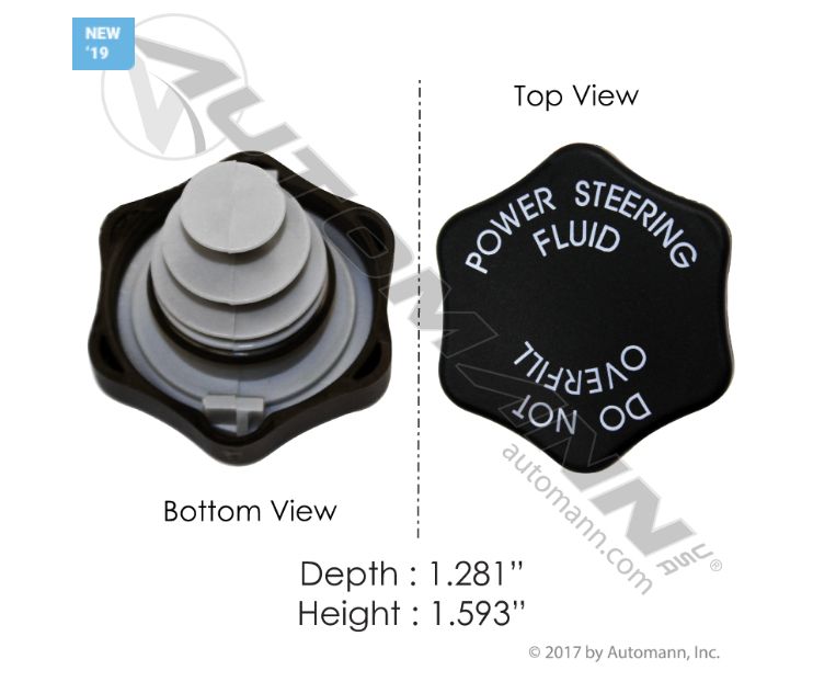 Power Steering Reservoir Cap - Freightliner Cascadia P/N VMLT3068