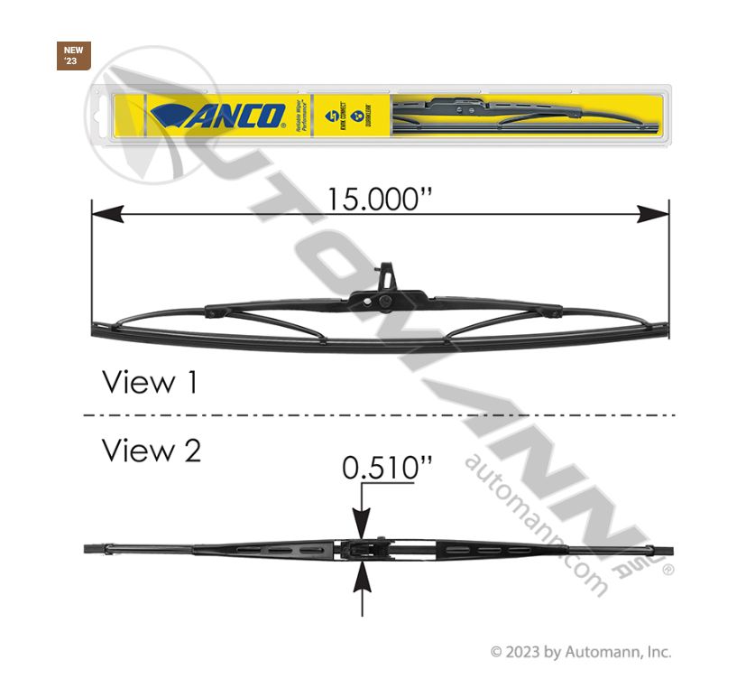 Wiper Blade ANCO 31 Series 15in /31-15 / 30-150